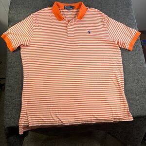 Polo by Ralph Lauren Orange White Striped XL Men